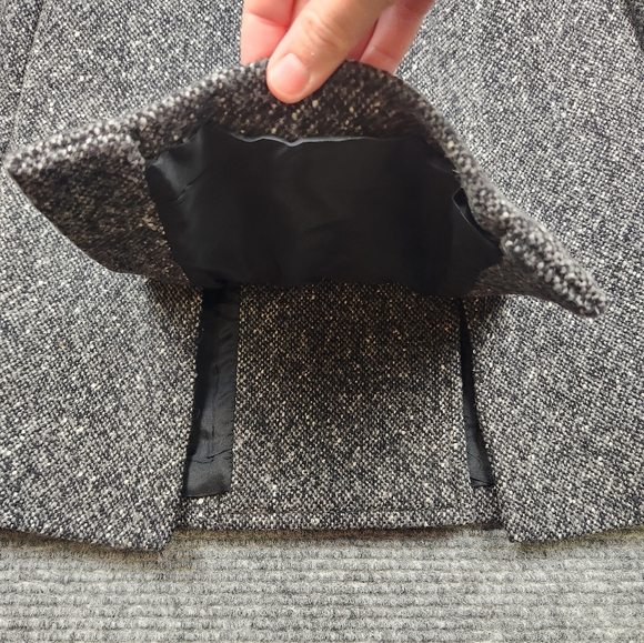 J CREW Women's PEACOAT Gray Black FLECKED Wool Blend Heavy Size Small Petite - Picture 14 of 14